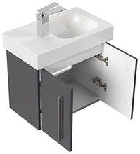 emotion ICONXS53CMLINKS000104DE - Lavabo con mobiletto, in Legno, 53 x 41 x 29,6 cm, Colore: Antracite Lucido
