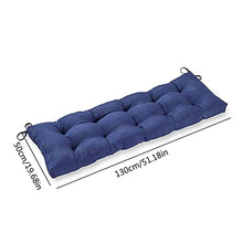 Cuscino da banco reclinabile per sedia pieghevole quadrato in cotone, cuscino per pausa pranzo o sedia a sdraio per mobili da giardino o patio interno blu navy