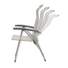 COPPIA Poltrone grigio melange Pieghevoli, Portatili per mare, piscina, giardino, campeggio | 2 PZ Sedie Sdraio da Spiaggia Richiudibili Struttura in Alluminio e textilene | Dimensioni 58Lx64Px108H cm