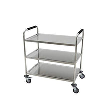 WHJ@ Automobile di Servizio Ristorante Multifunzione, Automobile di Servizio in Acciaio Inox A Tre Strati, Auto per Raccolta Mobili, Carrello per Utensili da Cucina, Macchina per Il Montaggio