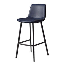 Miwaimao - Sedia da bar stabile in ferro battuto, ideale per la casa, il tempo libero, sedia da bar confortevole (colore A, dimensione, grigio), A, blu