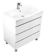 Mobile bagno a terra Talis 70 bianco lucido , 3 cassetti senza maniglie