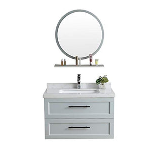 Mobile da bagno Specchio Mobile da bagno semplice Bagno in legno Bagno armadietto combinazione lavabo in ceramica lavabo Set di armadi per lavabo da bagno ( Color : Gray , Size : 53x80x53cm )