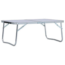 Tavolo pieghevole da campeggio e da giardino, in Alluminio, con maniglia, per giardino, eventi sportivi, escursioni, festini, picnic, 60 x 40 x 26 cm
