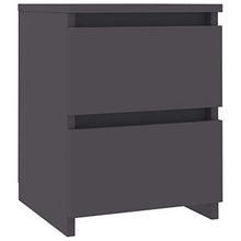 SKM Comodini Grigi 2 pz 30x30x40 cm in Truciolato
