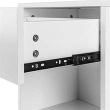 Set di 2 comodini comodini con cassetto a densità in materiale per camera da letto, scrivania, comodino moderno, set completo bianco
