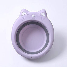 Bacino Bacino Pieghevole Benna Silicone Pieghevole Lavabo casa in Materia plastica Face Wash Basin Bambino Bagno Tool, Blu