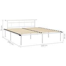 vidaXL Giroletto Bianco in Metallo 200x200 cm