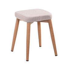 Sgabello Resistente per Soggiorno Stile moderno Sgabello quadrato semplice for camera da letto Soggiorno Sgabello in tessuto Art Makeup Sgabello Piccolo sgabello for bambini Decorazione Vanity Sgabell