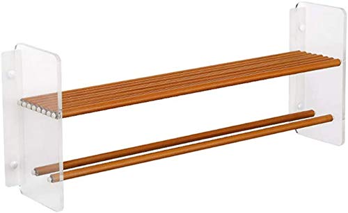 UWY Mensola per Bagno in Legno Ecologico a Doppio Livello Supporto Impermeabile per alloggio in Famiglia in Stile Cinese Cestino per Doccia Cestino per Doccia Supporto Rettangolare Porta asciuga