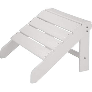 TecTake 800816 Poggiapiedi con Effetto Legno, Resistente alle Intemperie, Mobile da Terrazza, Sgabello per Piedi, Panchetto Balcone Esterno, Nuovo (Bianco)