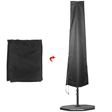 BLLBOO-polver Nera-Copertura per ombrellone - Copertura per ombrellone per Esterni Tessuto Oxford 210D Copertura per Ombrello Nera Impermeabile Anti-UV Anti-Polvere Uso Esterno(183x25x35)