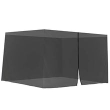 Sekey Zanzariera per Gazebo, 3 * 3 M Padiglione per zanzariera, con Cerniera e Cinturini in Velcro, Nero