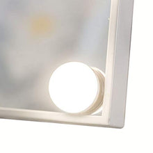 Specchio per Trucco a LED 3 Temperature di Colore Superficie dello Specchio HD Oscuramento Continuo Angolo di Rotazione di 360 ° Specchio per Trucco Professionale