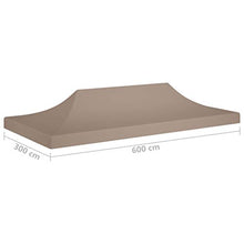 vidaXL Tetto per Tendone per Feste 6x3 m Grigio Talpa 270 g/m²