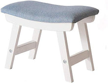 YANG Imbottito Tavolo Poggiapiedi spogliatoio Sgabello di Legno Change Scarpe banco concavo Sedile Cucina Pouf ottomano, Carico Massimo 200kg, 38x24x29cm