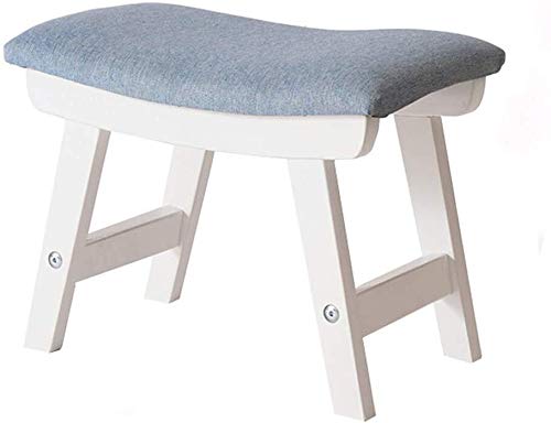 YANG Imbottito Tavolo Poggiapiedi spogliatoio Sgabello di Legno Change Scarpe banco concavo Sedile Cucina Pouf ottomano, Carico Massimo 200kg, 38x24x29cm