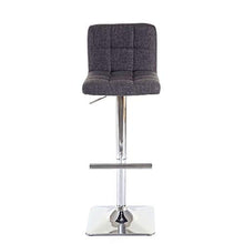 Mendler Set 2X sgabelli Lounge Kavala Tessuto Base cromata Grigio