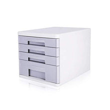 Archivi di File Forniture di Alta qualità Livelli Alto-Trasparente Resina cassetti Data Storage Box Office Tavolo Desktop Cupboard Pp di plastica - 26.5x34.4x25cm libreria (Color : White)