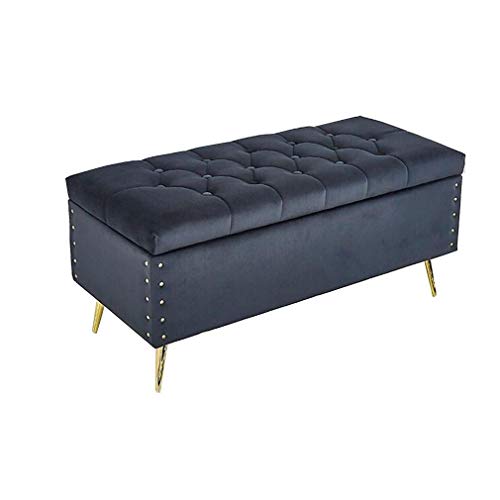 LXESWM Pouf Panca Ottomana Ottomano Panca poggiapiedi Pieghevole Imbottito Trapuntato Bagagli con la Copertura, for Soggiorno Camera da Letto (Colore : H, Size : 80cm)