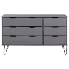 Tidyard Cassettiera Grigia 119,3x39,5x73,6 cm in Legno Massello di Pino