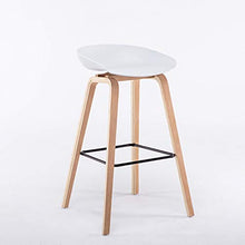 JIAGU - Sedia da bar in legno, stile moderno, casual, per colazione, ristorante, bar, cena, con cuscino in plastica e schienale in legno, semplice sedia per soggiorno, decorazione per scarpe alte