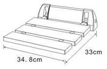 Sedile da doccia pieghevole con seduta in legno di faggio naturale – carico massimo 150 kg per il bagno – Sgabello da doccia con fissaggio a parete