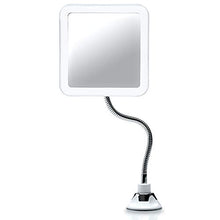 Fancii Specchio Ingranditore Flessibile 10x con Luce LED e Ventosa Potente - Specchio da Trucco Illuminato con Collo di Cigno - Specchio Cosmetico da Bagno (Mira +)