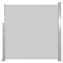 vidaXL Tenda da Sole Laterale Retrattile per Patio Privacy Automatica Schermo Parasole Frangivento 120x500 cm in Tessuto PU Grigio Telaio in Ferro