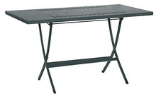 RD ITALIA Tavolo da Giardino Pieghevole 140x80x75 cm in Acciaio Hermes 140 Antracite