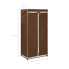 Festnight Guardaroba Portatile, Armadio 2 pz Marrone 75x50x160 cm