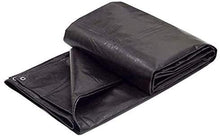 Tela da Vela Tessuto incatramata Nero Telo Impermeabile Resistente ai Raggi UV Resistente all'Usura Teloni Teloni Rivestimento in Tessuto Multiuso Auto, Barche, Imprese edili, Camper Copertina