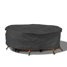 applemi Rotonda Copertura Tavolo da Giardino, Copertura per Tavolo da Terrazza Copertura Tavolo da Giardino Impermeabile Resistente al Vento E Antivento Oxford in Tessuto con Custodia-D230 * H110Cm