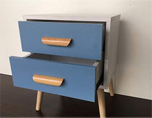 Zhicaikeji Comodino della Camera da Letto Creativo di Moda Semplice Stile Nordico Blu Bianco Scaffale da mensola in Legno