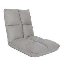 Sedia Pieghevole da Pavimento, Divano Pigro Regolabile in Cotone + Panno, Ideale Come Poltrona Relax da PC o Cuscino per la Casa o in Ufficio(Grigio)