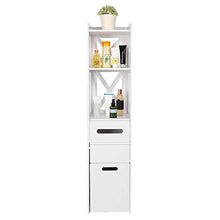 Longzhuo Armadietto da Bagno con Armadio Alto, Mobile da appoggio Tallboy, Armadietto da Bagno Impermeabile Armadietto da Bagno Organizzatore di stoccaggio da Bagno per la casa 12 8 x 32 x125cm