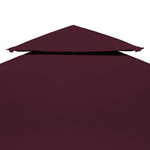 mewmewcat Telo di Ricambio per Gazebo, Copertura Superiore per Gazebo a 2 Strati 310 g/m² 3x3m Bordeaux