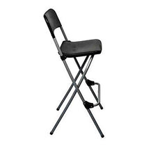 LXESWM Sgabello da Bar Pieghevole Seggiolone Colazione Kitchen Bar Feci della Sede della Cucina Sgabelli, Robusto Telaio in Acciaio E Polietilene di Superficie, Confezione da 2 (Colore : Black)