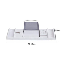 1yess Vasca da Bagno in Legno Top Shelf Semplice del Computer Portatile del Vassoio della Base con allungabile Arms sovrapposti Lavabo Stand Shampoo