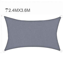 Jonist Tende da Sole a Vela Tende da Sole per Patio 3,6 m X 2,4 Tende da Sole per Tende da Giardino Vele da Giardino Impermeabili Tende da Sole per Auto. Tendina Parasole per Bebè, Grigio - 2,4 x 3