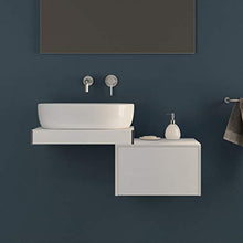 Bagno Italia Mensola porta lavabo cm 60 per arredo bagno bianco, pino sbiancato o rovere tabacco anche in altre misure e con cassettiera I