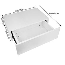 Mensola da Parete con Cassetto Bianco per Case, Comodino da a Parete Moderno con Mensola da Comodino con Cassetti Mobili per la Casa Bianco