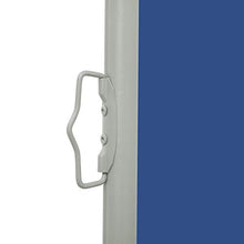 vidaXL Tenda da Sole Laterale Retrattile per Patio Privacy Automatica Schermo Parasole Frangivento 100x300 cm in Tessuto PU Blu Telaio in Ferro
