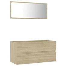 vidaXL Set Mobili da Bagno 2 pz Rovere Sonoma in Legno Multistrato