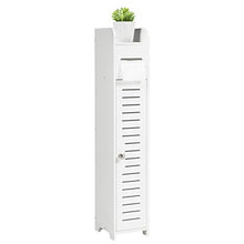 COSTWAY Mobile a Colonna per Bagno, Mobiletto Armadietto Alto a Pavimento, con Cassetti, Moderno, in Legno, Bianco