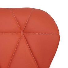 Mendler Sgabello con poggiapiedi HWC-A92 Acciaio Cromato Ecopelle Terracotta