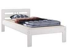 Erst-Holz Solido Elegante Letto Bianco in Pino massello 80x200 con doghe rigide 60.64-08W