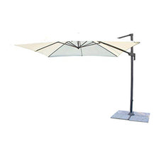 Milani Home s.r.l.s. Ombrellone 3 X 3 da Giardino Luce Venduta Separatamente con Palo Decentrato Laterale A Braccio Colore Ecru Modello Volta