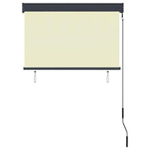 Goliraya Tenda a Rullo per Esterno Antracite/Blu e Bianco/Bianco e Arancione/Crema,Tenda da Sole Avvolgibile,Tenda da Sole per Esterno,Tenda da Sole per Gazebo e Pergolato 60/80/100/120/140x250 cm