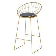GYPPG Sgabelli da Bar, Altezza del bancone, Sedia da Bar Moderna per Cucina, Sala da Pranzo, Sgabello da Bar con Schienale e poggiapiedi, Rivestimento in Velluto, Gambe in Metallo, altez